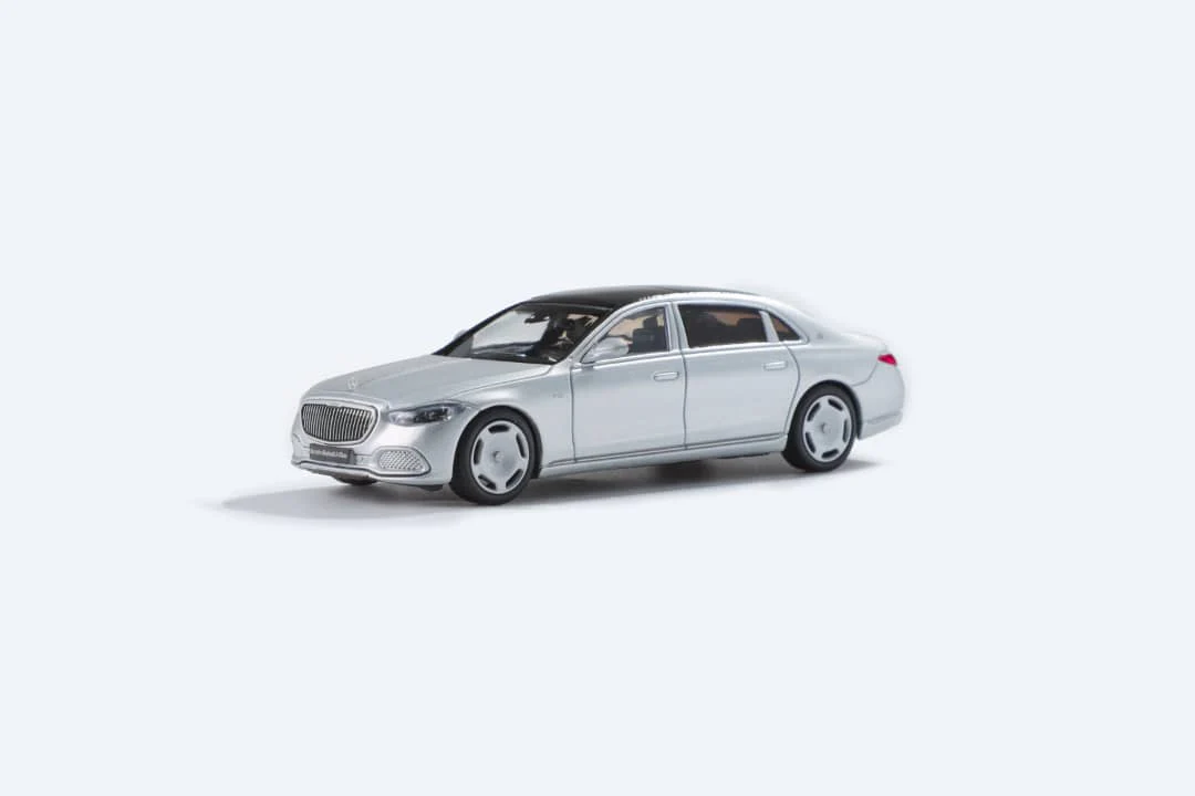 AR BOX 2021 Mercedes-Benz Maybach W223 Matte Silver Licensed Product 1:64 - Image 3