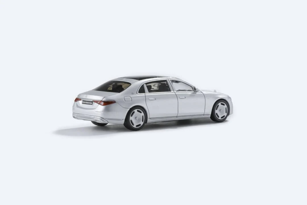 AR BOX 2021 Mercedes-Benz Maybach W223 Matte Silver Licensed Product 1:64 - Image 5
