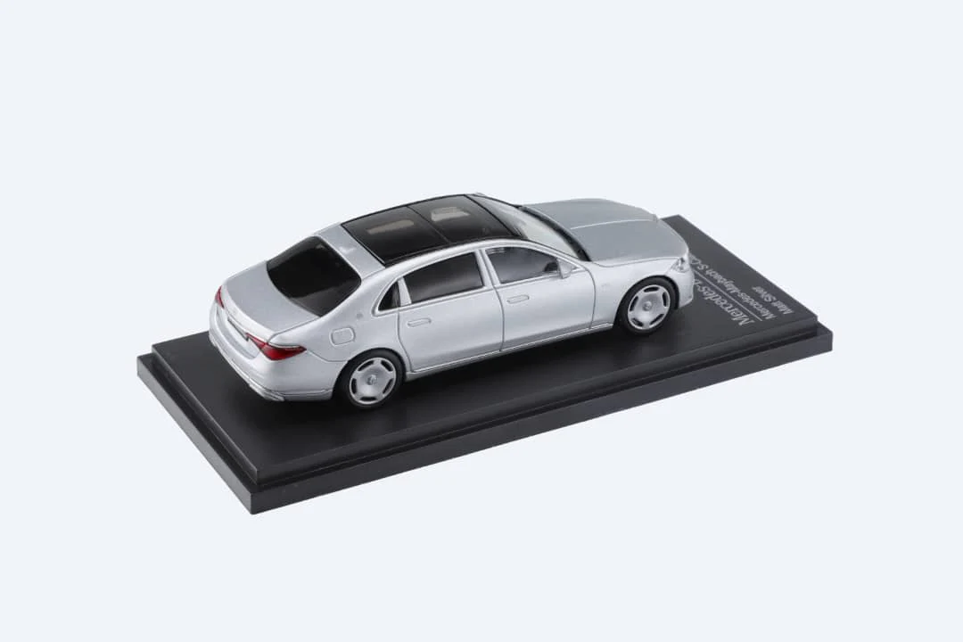AR BOX 2021 Mercedes-Benz Maybach W223 Matte Silver Licensed Product 1:64 - Image 6