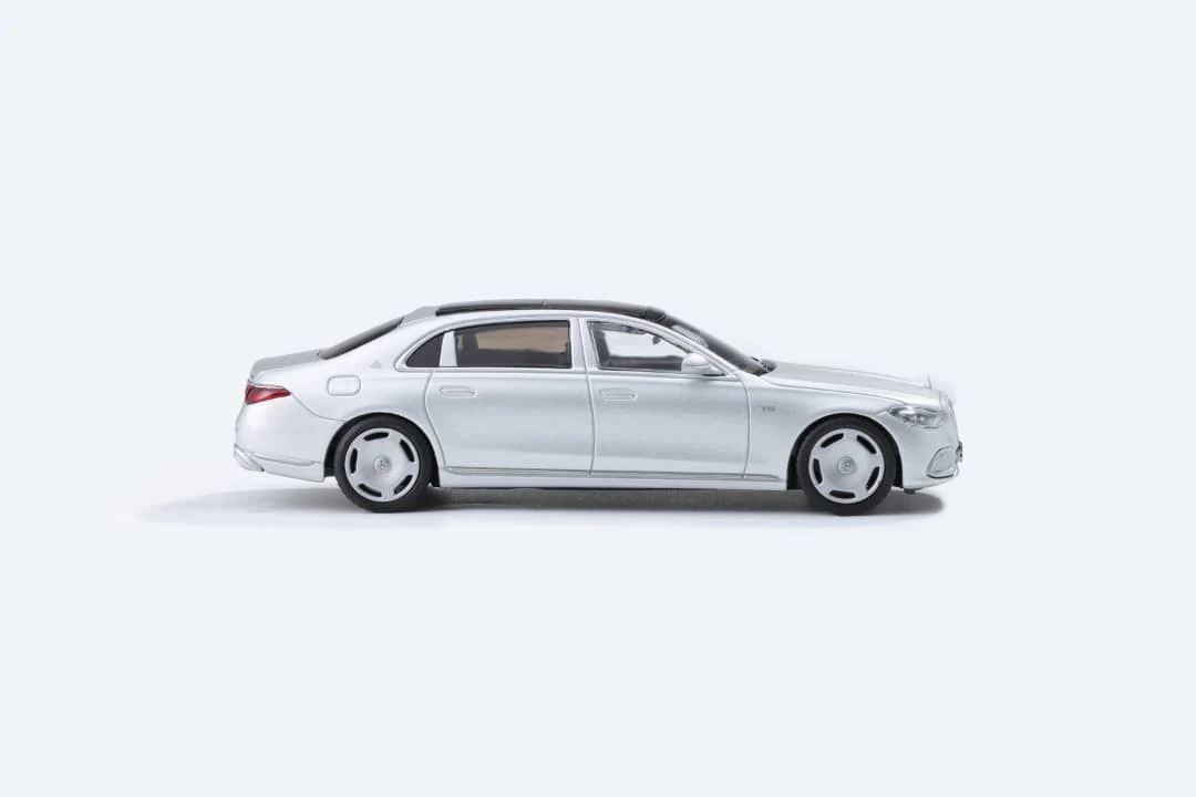AR BOX 2021 Mercedes-Benz Maybach W223 Matte Silver Licensed Product 1:64 - Image 7
