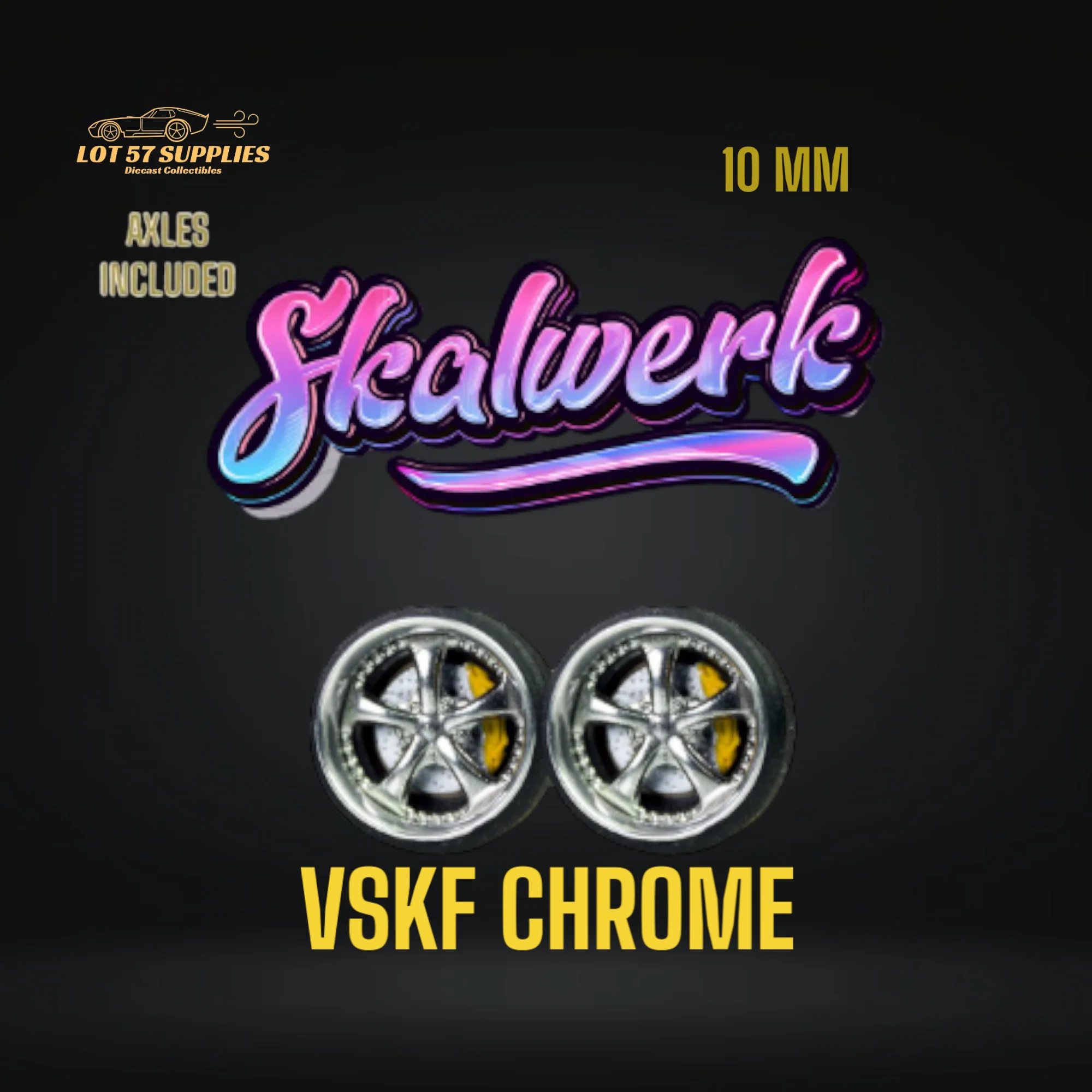 SKALWERK Wheels 1:64 10mm High Quality Wheels With Bearing System Group 3 *AXLES INCLUDED* - Image 11