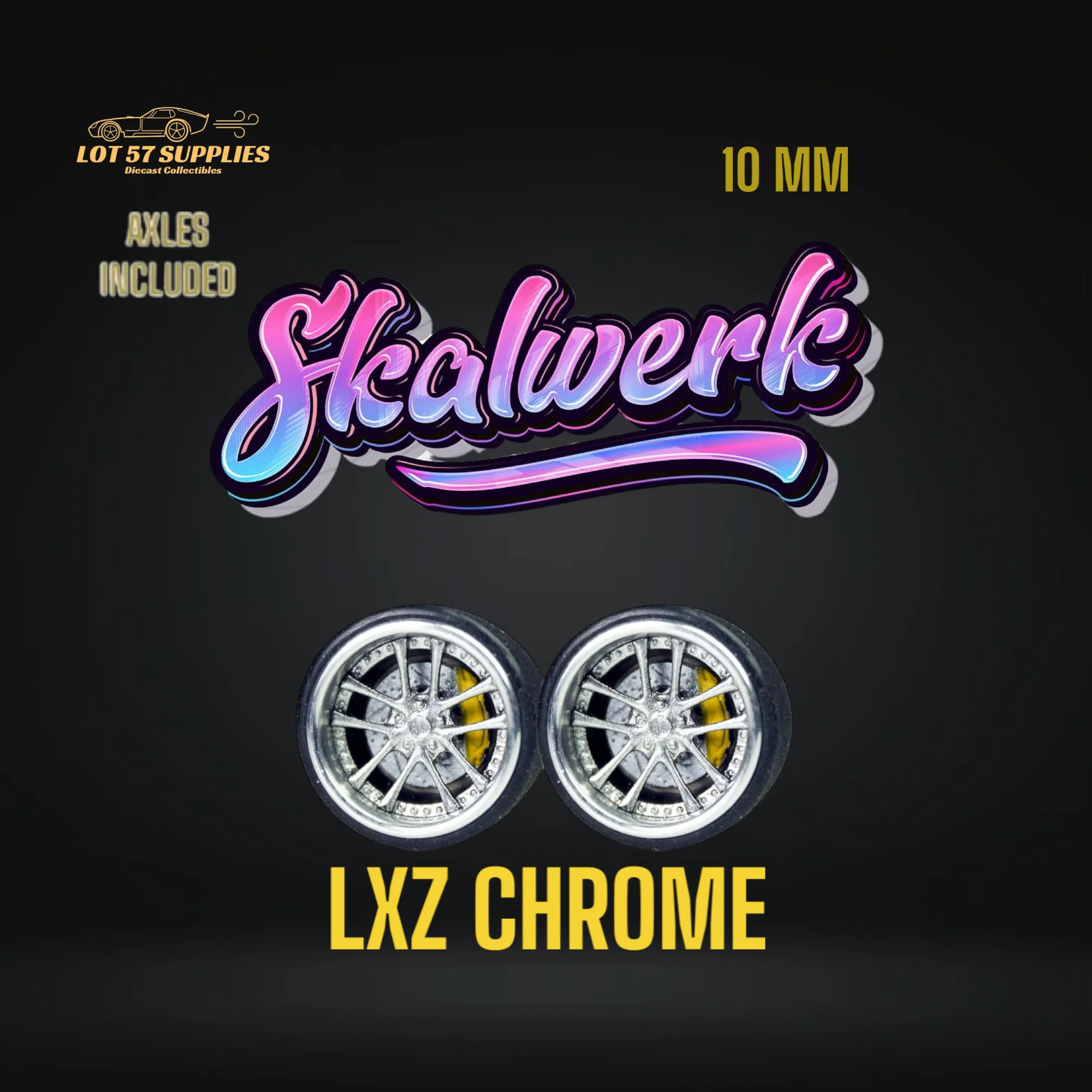 SKALWERK Wheels 1:64 10mm High Quality Wheels With Bearing System Group 3 *AXLES INCLUDED* - Image 5